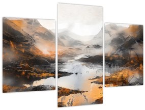 Obraz - Maľba horskej krajiny (90x60 cm)