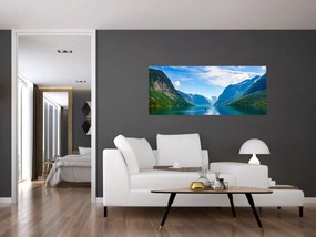 Obraz - Jazero Lovatnet (120x50 cm)