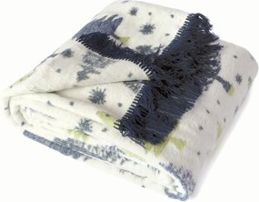 VIANOČNÁ BAVLNENÁ DEKA RUDY13 150X200 CM VZOROVANÁ