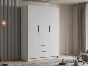 Šatníková skriňa Cumair I 150, Farby: biela / biela + čierna