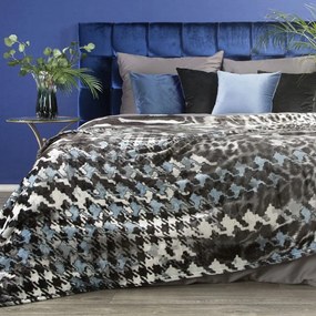 Krásna sivá hrejivá deka do obývačky 150 x 200 cm