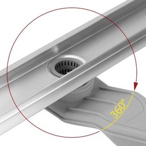 Rea NEOX Superflow, odtokový sprchový žľab 90 cm, brúsená oceľ, REA-G2708