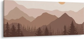 Obraz - Hnedé pohorie N⁰1 (120x50 cm)