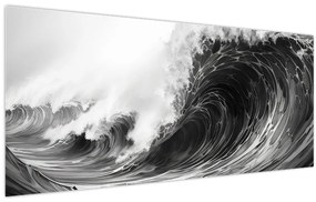 Obraz - Maľba vĺn (120x50 cm)