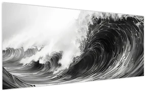 Obraz - Maľba vĺn (120x50 cm)