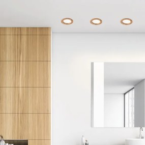 LED Podhľadové svietidlo WOODY SPOT LED/12,5W/230V 3000K dub ø 16 cm