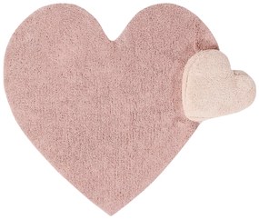 Lorena Canals koberce Pre zvieratá: Prateľný koberec Puffy Love - 160x180 srdce cm