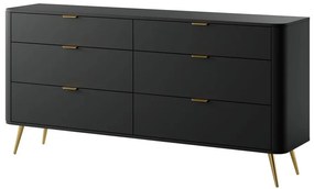 Komoda Ovenia O4  (čierna). Akcia -20%. Vlastná spoľahlivá doprava až k Vám domov. 1099602