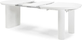 Jedálenský rozkladací stôl Audrey 160/240 cm biely