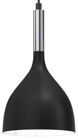Luster na lanku NOAK 3xE27/15W/230V čierna/chróm