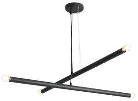 TUBO 4 | Dizajnová závesná lampa Farba: Čierna