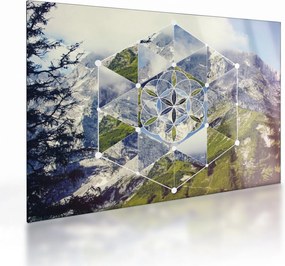 Sklenený obraz - Geometrický sklenený obrazec (70x50 cm)