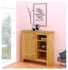 Skrinka z borovicového dreva v prírodnej farbe 90x90 cm Bertram – Støraa