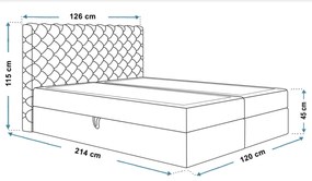 PROXIMA.store - Kontinentálna boxspring posteľ ZOLA ROZMER: 180 x 200 cm, TYP MATRACA: TAŠTIČKOVÉ PRUŽINY, VRCHNÝ MATRAC (TOPPER): BEZ TOPPERU