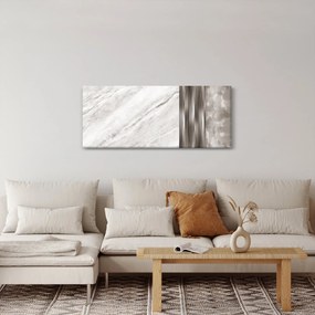 Obraz - Mramor so striebornými linkami (120x50 cm)