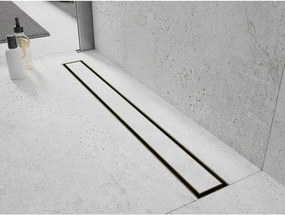 Mexen Flat 360° M13 sprchový žľab 2v1, 60 cm, zlatá matná, 1A10060-40