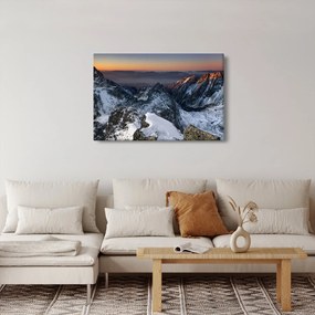 Obraz - Východ slnka v horách (90x60 cm)