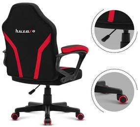 Kvalitné detské herné kreslo v čierno červenej farbe