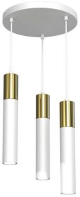 Luster na lanku CASSA 3xGU10/8W/230V biela/zlatá