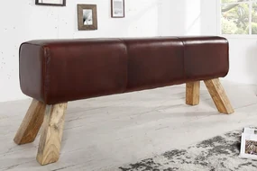 Kožené lavice do predsiene | taburetky do predsiene v retro štýle | Biano
