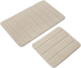 Krémové kúpeľňové predložky v súprave 2 ks 50x80 cm Yeni Cizgli – Foutastic
