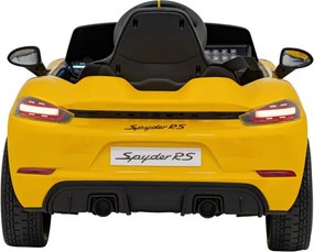 Elektrické autíčko Porsche Spyder RS 718 Lakier žlté