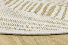 Obojstranný koberec BRUSSELS 206131/10820 béžový / krémový kruh