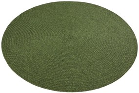 Hanse Home, Kusový koberec Braided 105554 Green kruh – na von aj na doma, 150x150 (priemer) kruh, zelená, chodba / predsieň