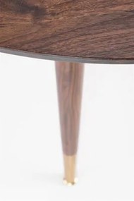 Príručný stolík Domingo (orech + zlatá). Vlastná spoľahlivá doprava až k Vám domov. 1038759