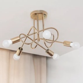 Prisadený luster OXFORD 5×E27/15W/230V zlatý