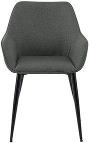 Jedálenská stolička Luena látka - tmavosivá