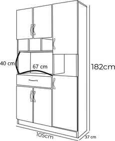 Multifunkčná skriňa ARIANA, biela