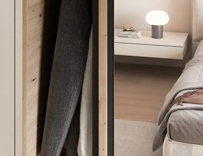 Šatní skříň Emerio se zrcadlem 120 cm dub Artisan