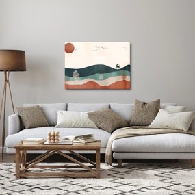 Obraz - Ilustrovaná krajina (70x50 cm)