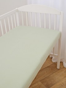 Jersey plachta do postieľky Classic 60 × 120 cm - sivozelená