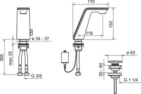 Hansa Bezdotyková (senzorová) umývadlová batéria s technológiou bluetooth ALESSI SENSE by HANSA, 6 V 7732201