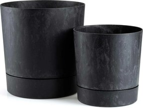 Sada 2 ks květináčů Azalea černý beton