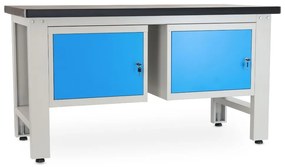 Dielenský stôl Solid MDF-11, 150 cm, 2 závesné boxy, čierna