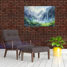 Obraz - Údolie vodopádov (90x60 cm)
