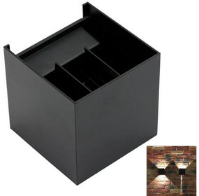 LED Vonkajšie nástenné svietidlo 2xLED/3W/230V IP54 čierna