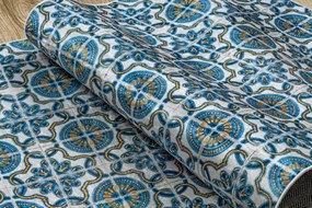 Protišmykový koberec / behúň ANDRE 53020 modrý / béžový