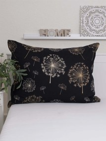 Bavlnená obliečka na vankúš Renforcé 70 x 90 cm – Púpavy čierne
