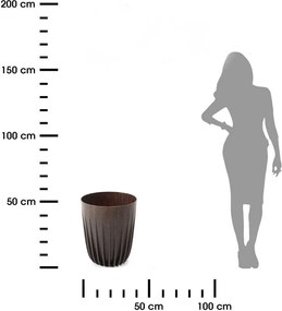 Květináč STRIPPED ECO Coffee 39x46,3 cm hnědý