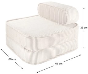 Krémové menčestrové detské kresielko Flip – Wigiwama