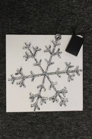 Svietiaca ľadová vianočná ozdoba vločka 3D 30cm