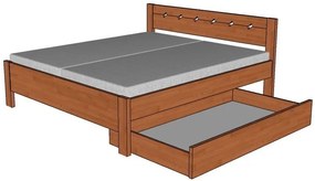 BMB BOČNÁ ZÁSUVKA k posteli SOFI XL a SOFI LUX XL - z  bukového masívu CELÁ 198 cm, buk masív