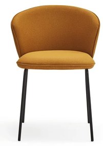 Čalúnené jedálenské kreslá v súprave 2 ks v horčicovej farbe Add – Teulat