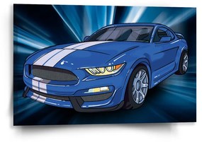 Sablio Obraz Mustang Modré pozadie - 60x40 cm
