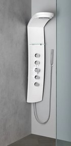 Polysan Polysan, LUK rohový sprchový panel s termostatickou batériou 250x1300mm, bielá, 80325