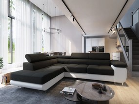 Rohová sedačka NOEL – rozkladacia, úložný priestor | Sawana 14 + Soft 17